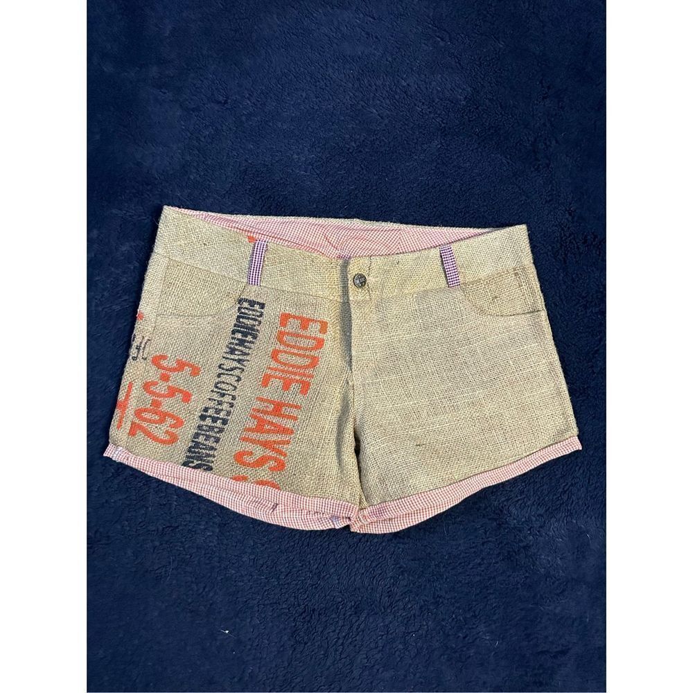 Jute Wear By Edwin Hays Feed Sac Bag Womens Shorts Pockets Retro Style B11 Sz 8